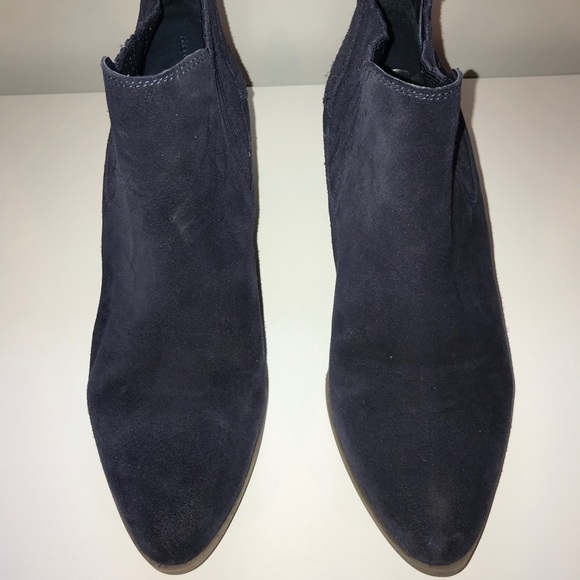 Crown Vintage Shoes - Crown Vintage Navy Suede Booties Crown Vintage Shoes - Crown Vintage Navy Suede Booties